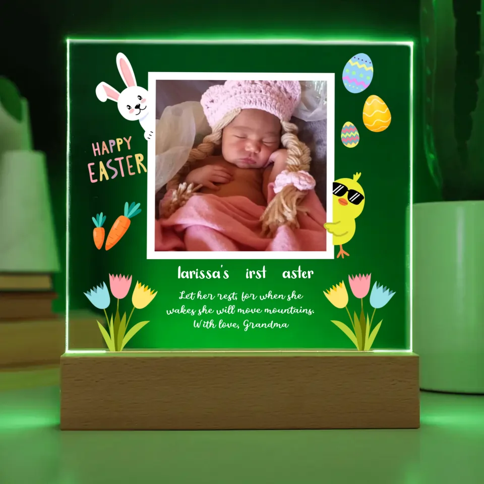 Easter Personalized Photo Acrylic Lamp & Nightlight