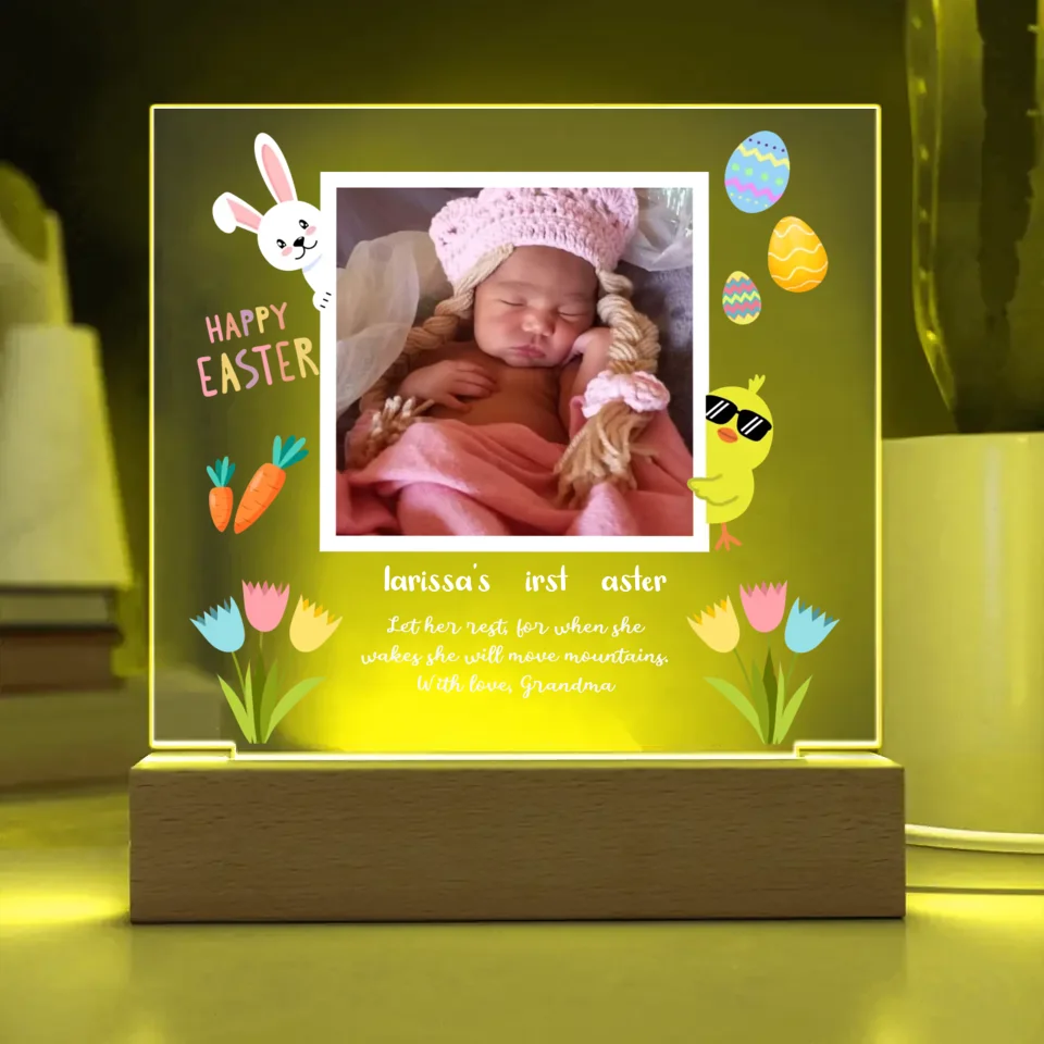 Easter Personalized Photo Acrylic Lamp & Nightlight