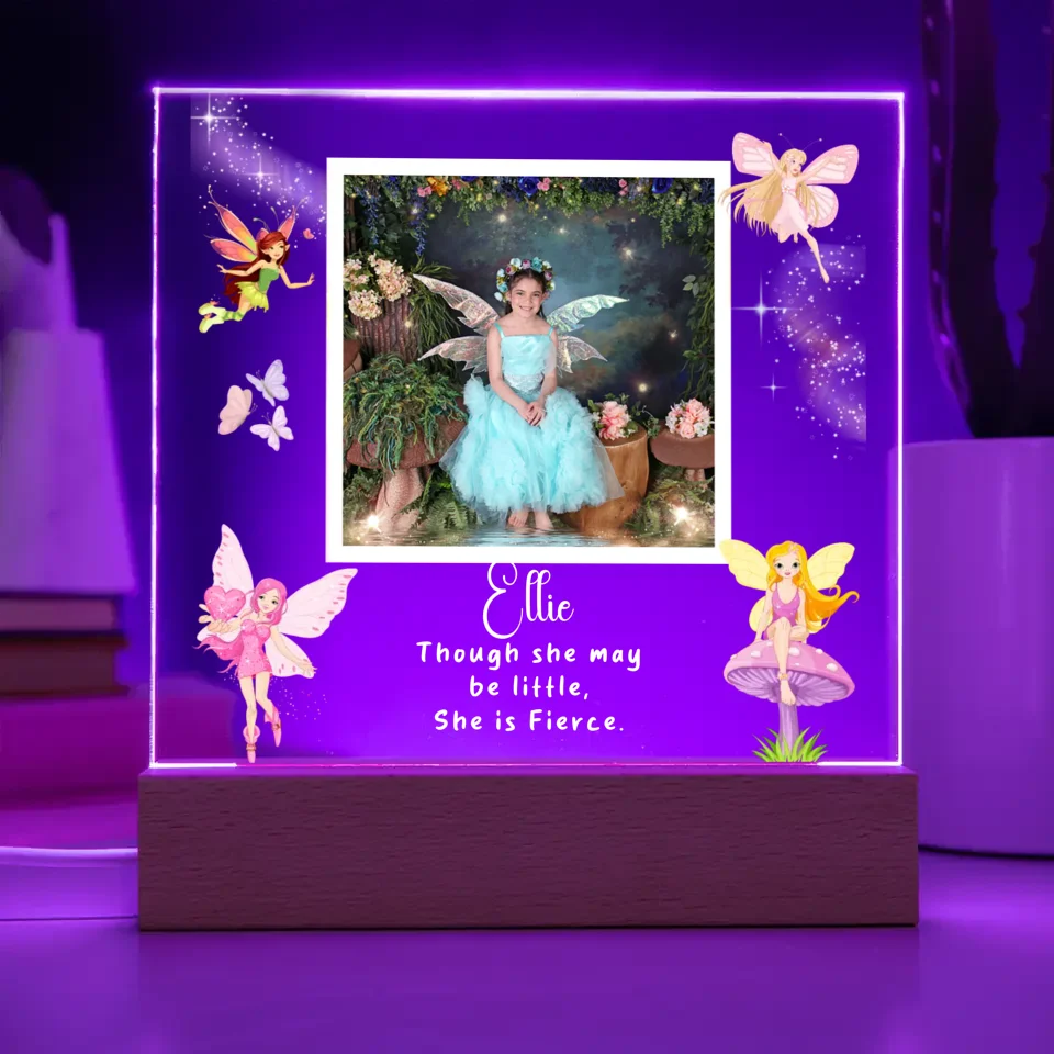 Fairies Personalized Photo Acrylic Lamp & Nightlight