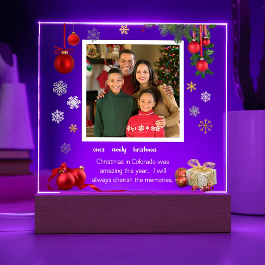 Christmas Personalized Photo Acrylic Lamp & Nightlight