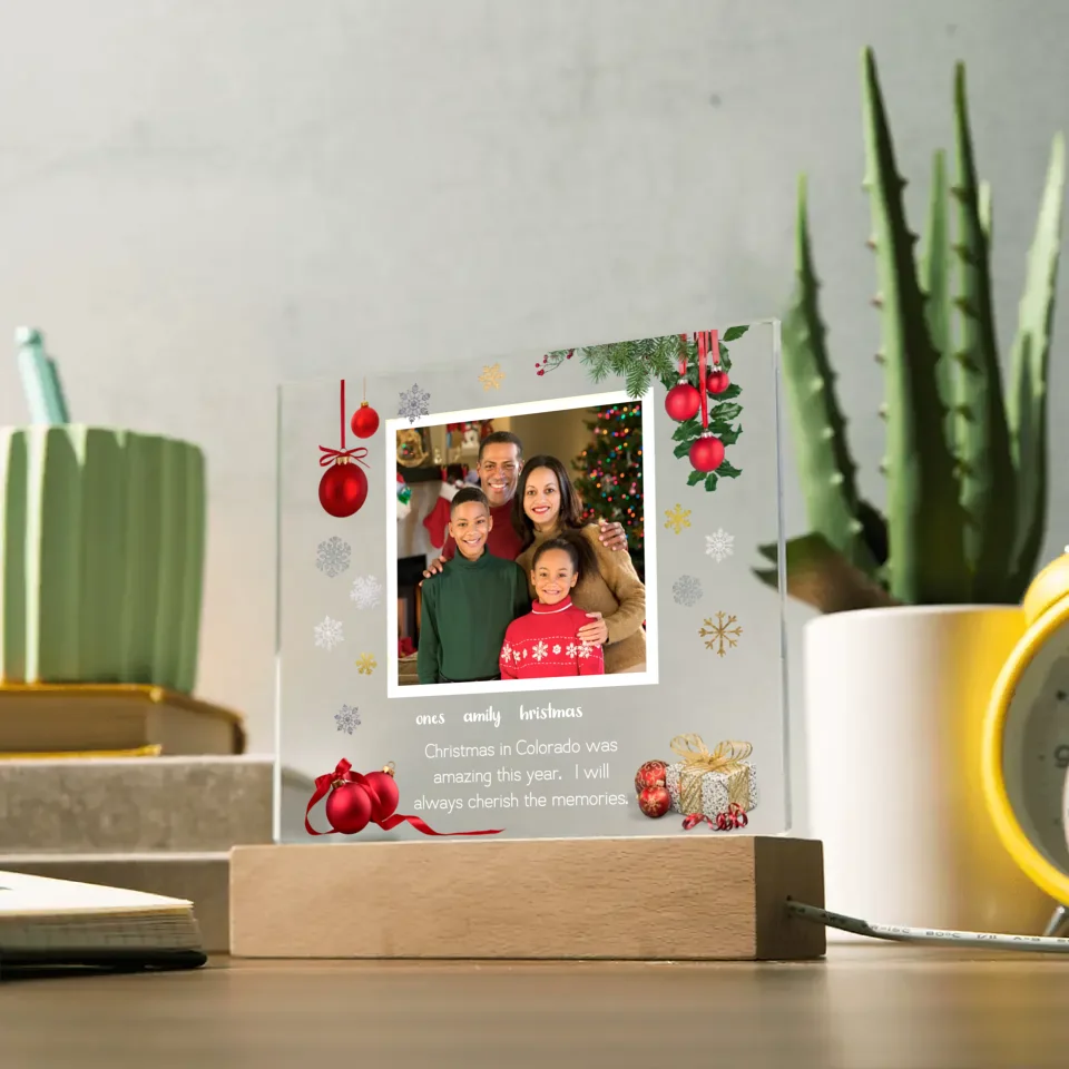 Christmas Personalized Photo Acrylic Lamp & Nightlight