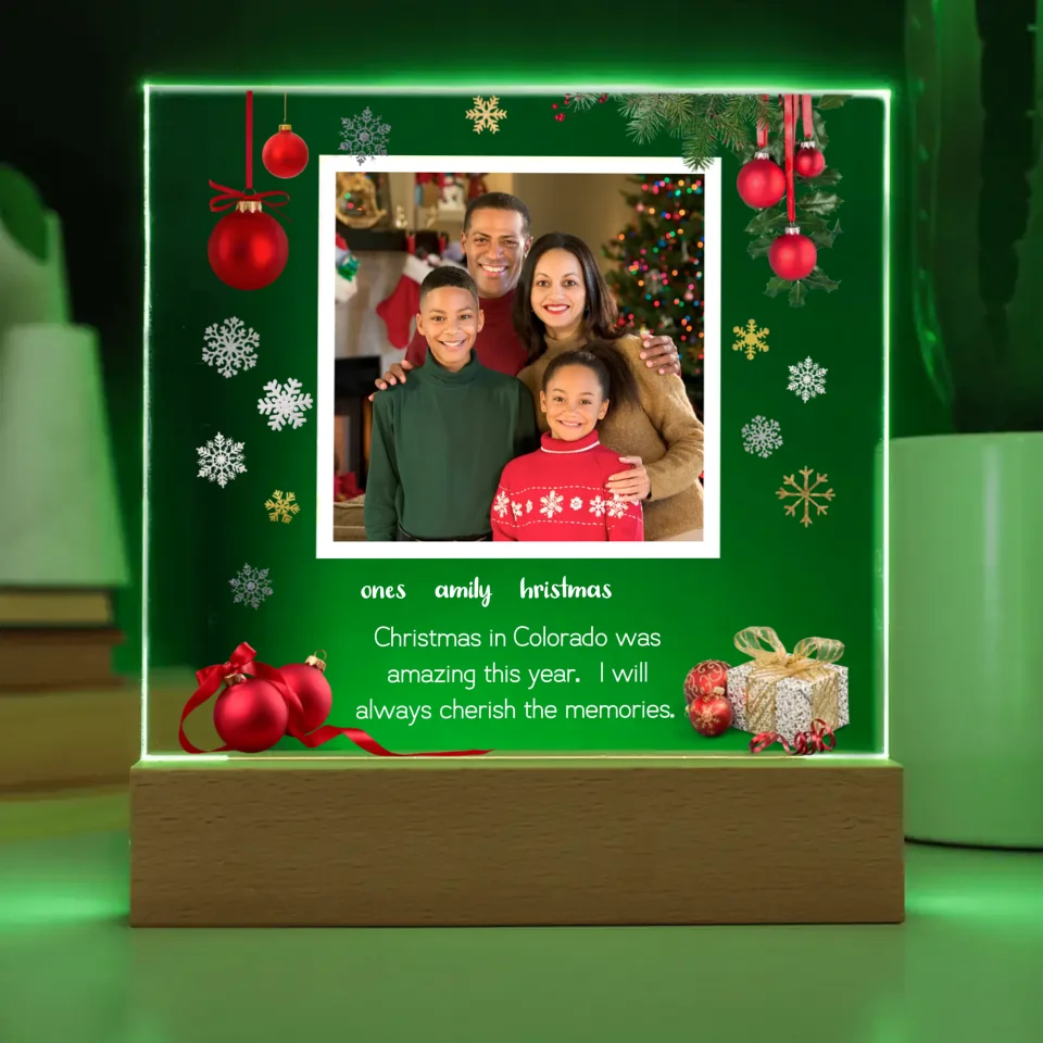 Christmas Personalized Photo Acrylic Lamp & Nightlight