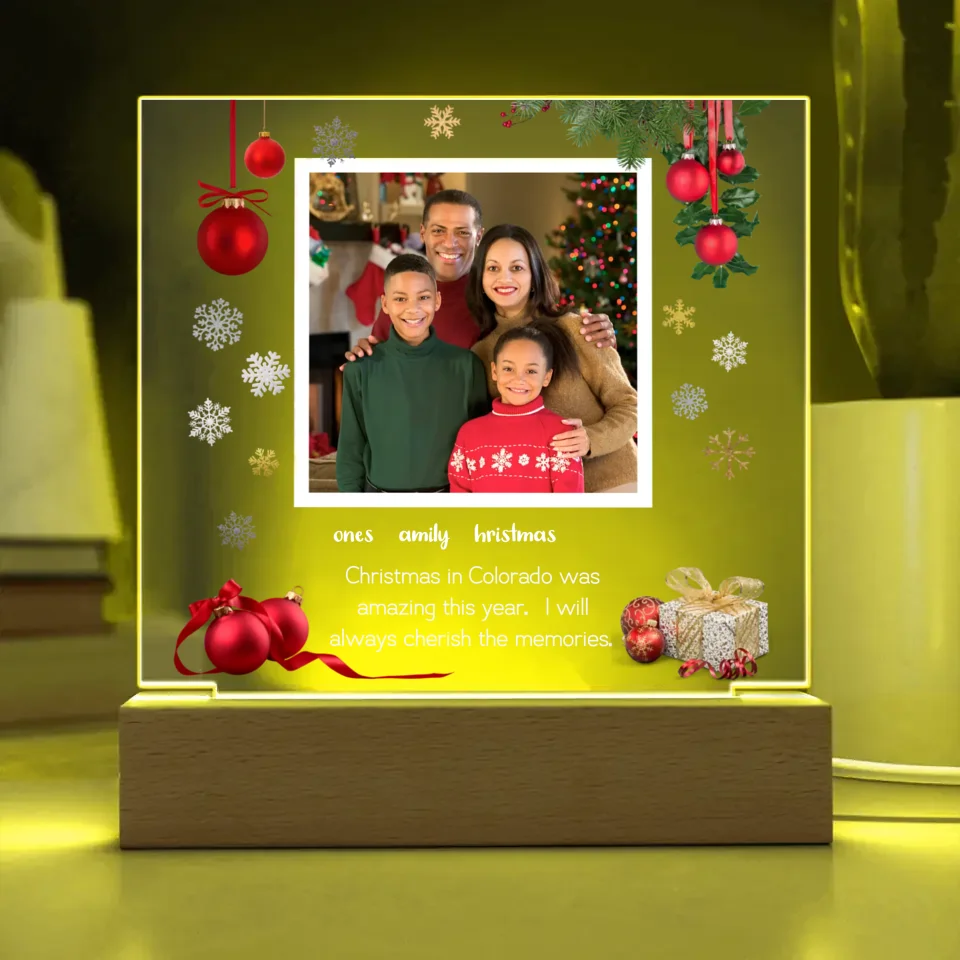 Christmas Personalized Photo Acrylic Lamp & Nightlight