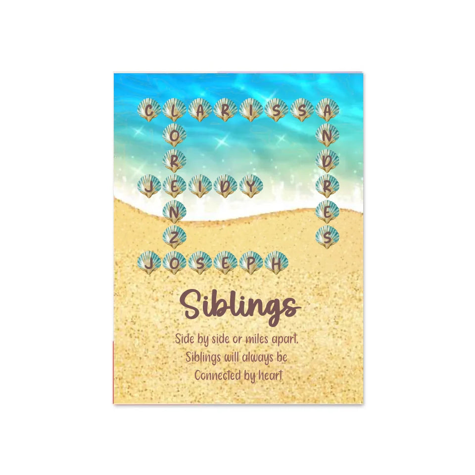 Personalized Ocean Word Puzzle Poster