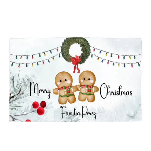 Gingerbread Merry Christmas Welcome Mat