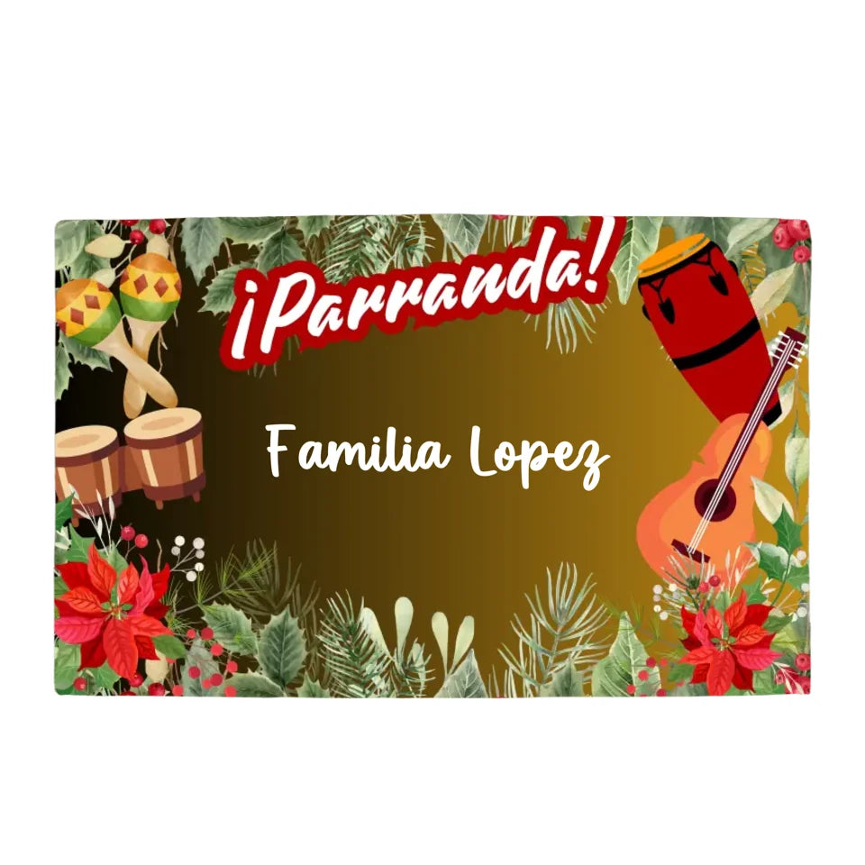 Parranda Custom Christmas Doormat