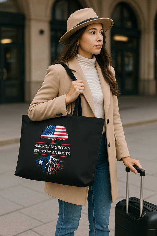 American Grown Puerto Rican Roots Puerto Rico Weekender Tote Bag
