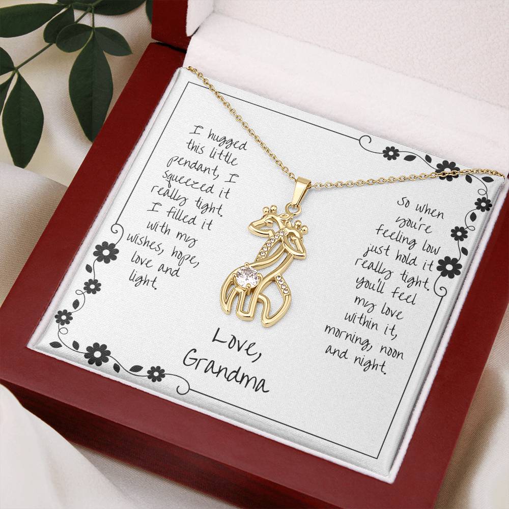 With Love, From Grandma- Giraffe Necklace