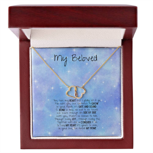 To My Beloved- My Love- Everlasting Love 10k Gold Necklace