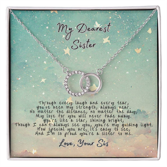 Sister Bond Necklace- Dearest Sister- You're My Guiding Light