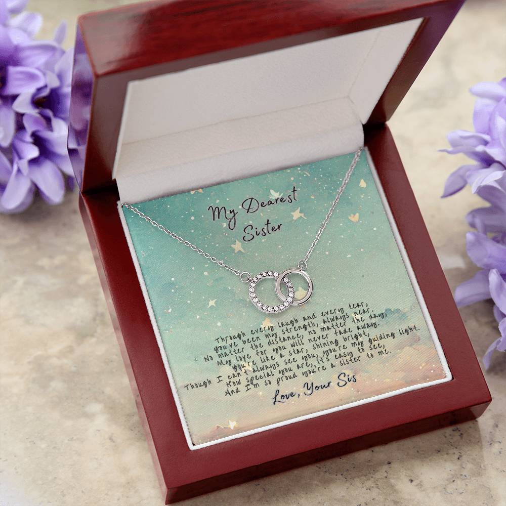 Sister Bond Necklace- Dearest Sister- You're My Guiding Light