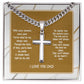 I Love You Dad- Cuban Chain With Cross Necklace