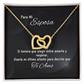 Para Mi Esposa Collar De Corazones Entrelazados - Usaría Mi Ultimo Aliento Para Decir Te Amo