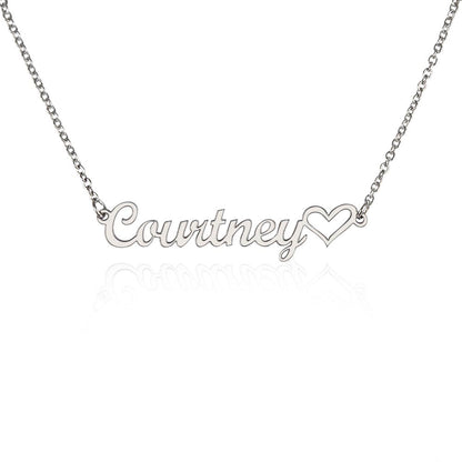 Custom Name Pendant Heart Necklace