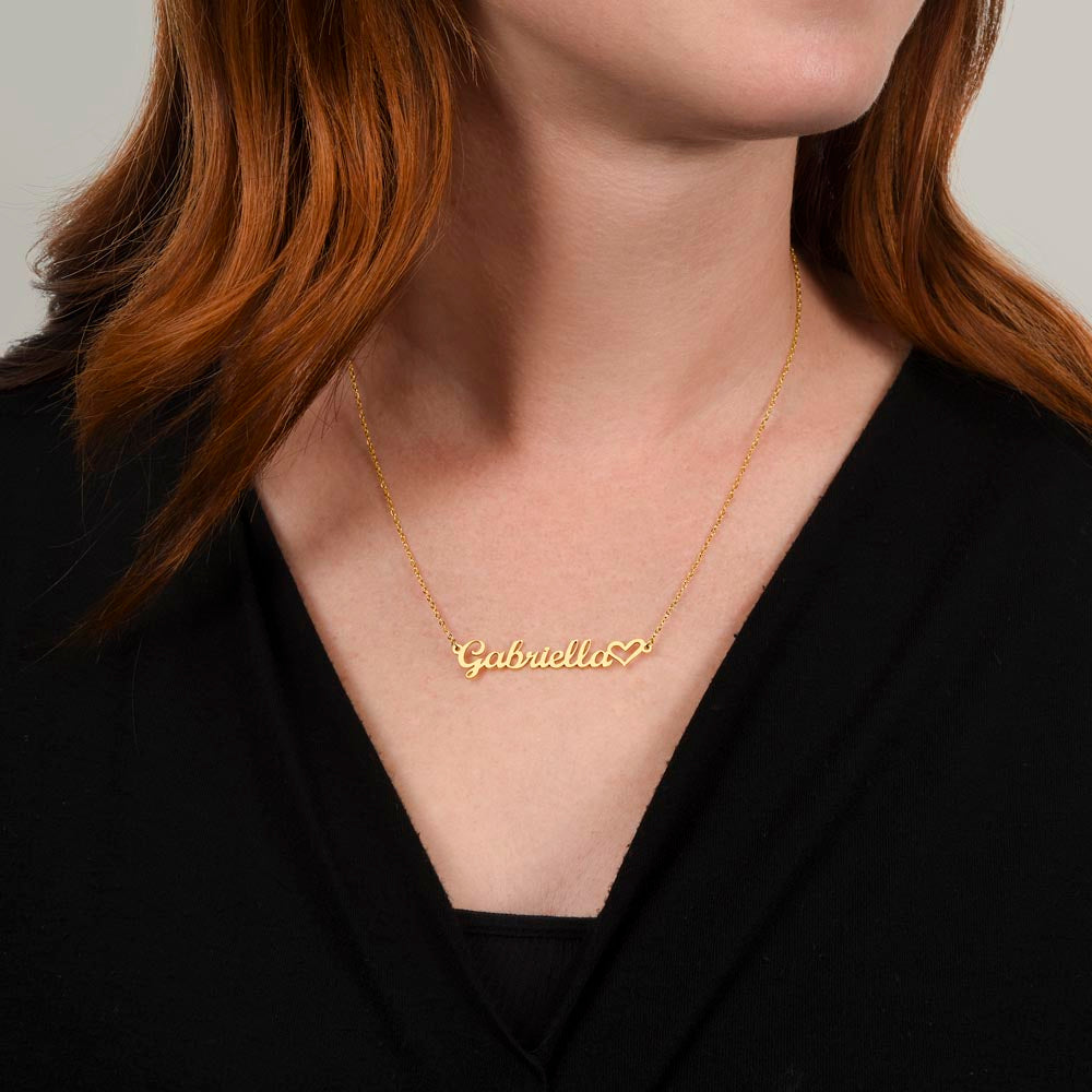 Custom Name Pendant Heart Necklace