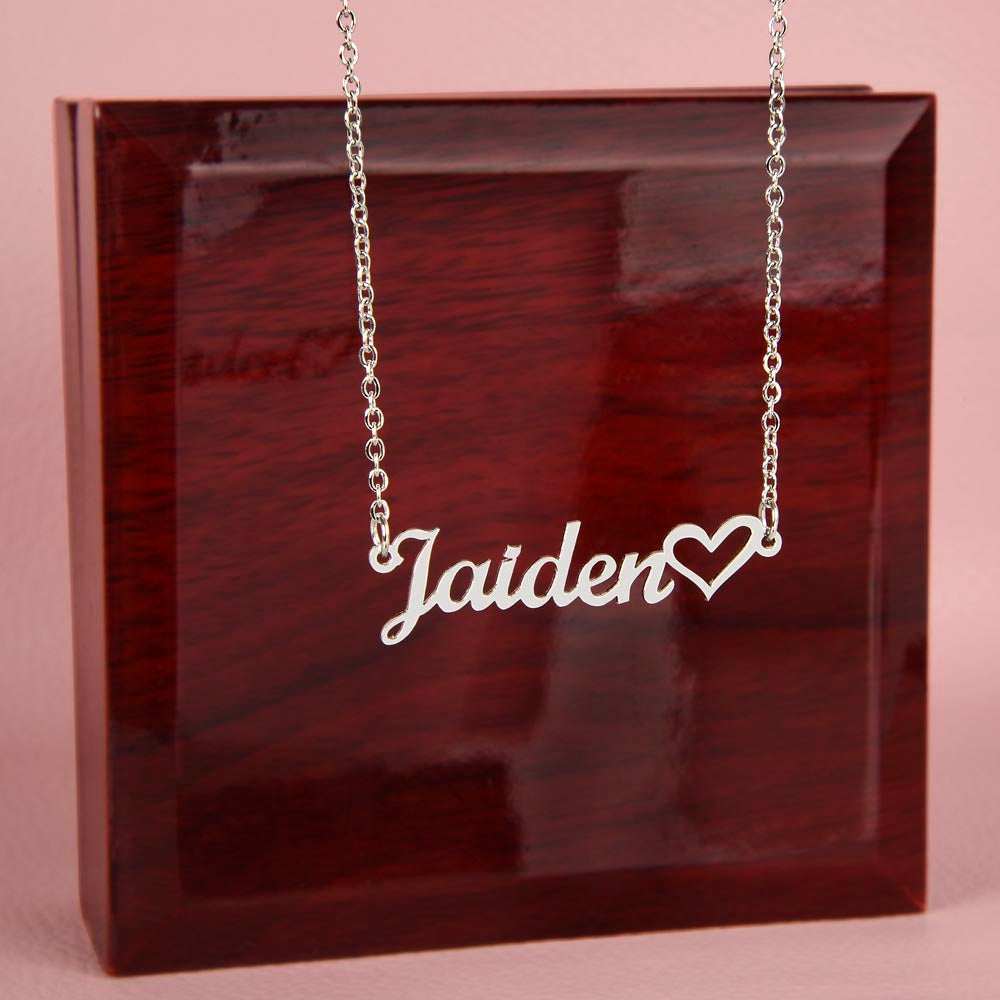 Custom Name Pendant Heart Necklace