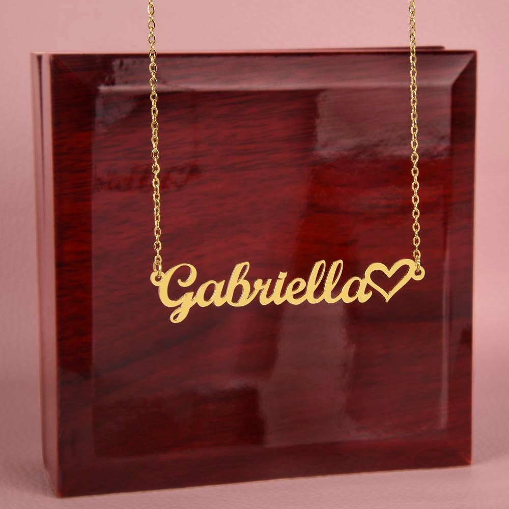 Custom Name Pendant Heart Necklace