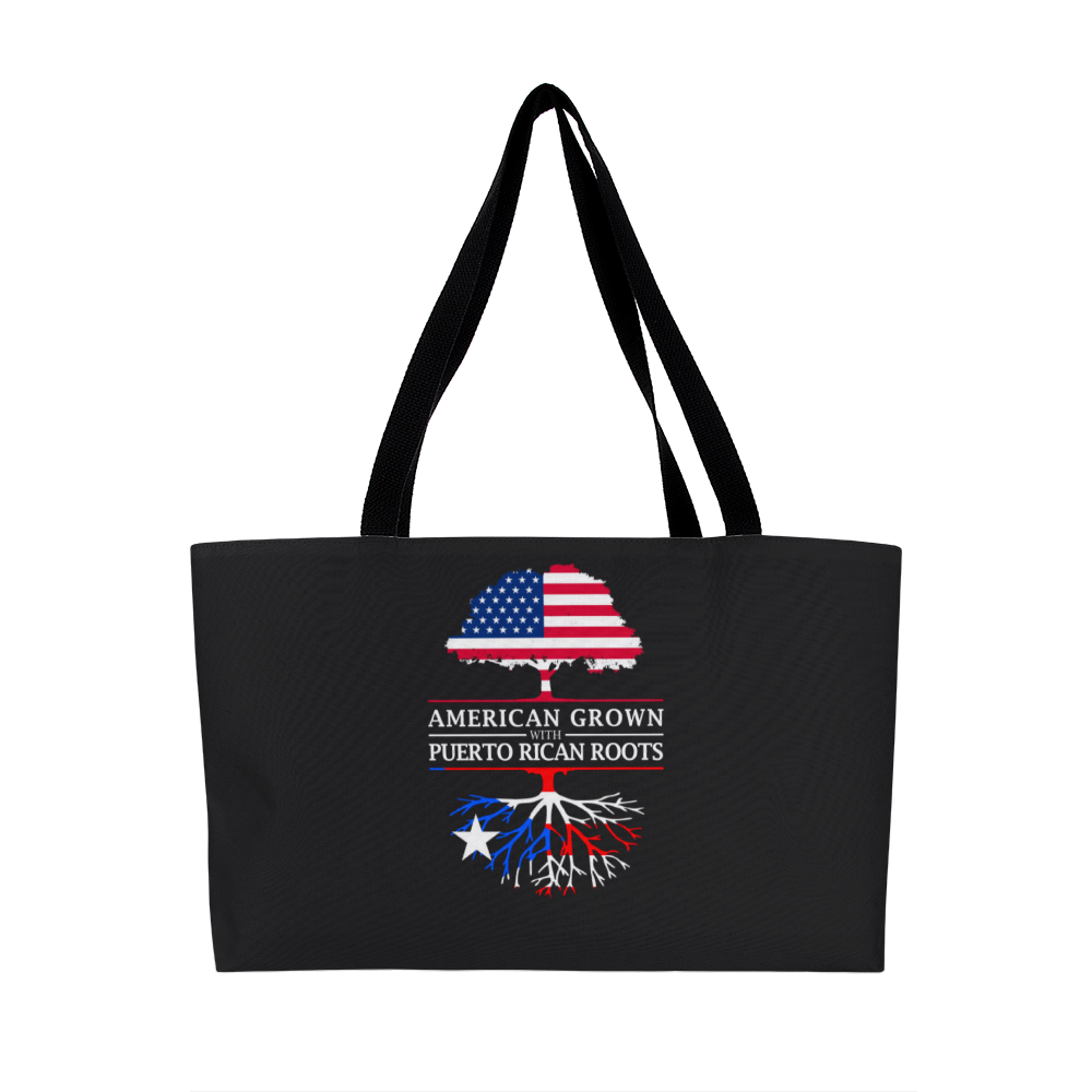 American Grown Puerto Rican Roots Puerto Rico Weekender Tote Bag