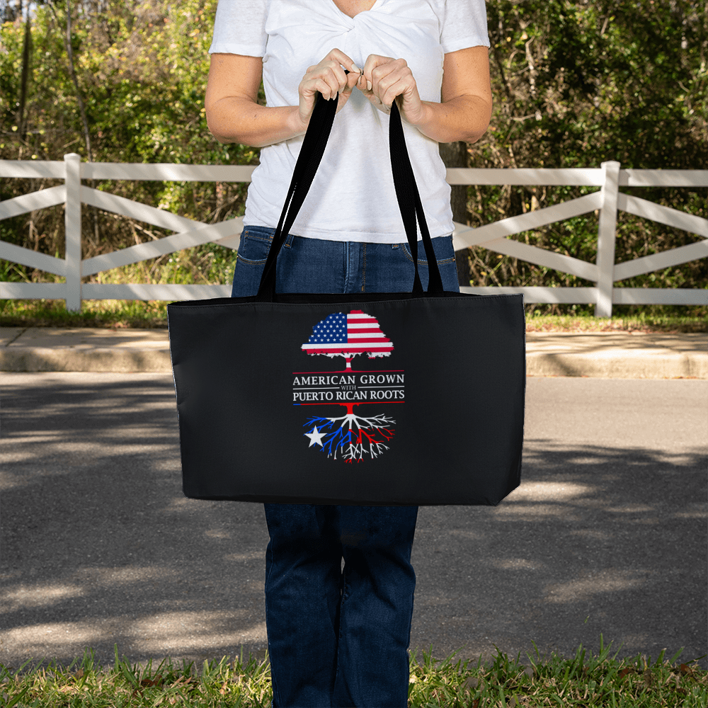 American Grown Puerto Rican Roots Puerto Rico Weekender Tote Bag