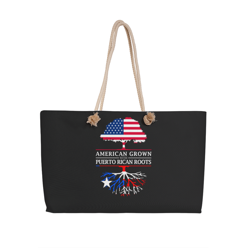 American Grown Puerto Rican Roots Puerto Rico Weekender Tote Bag