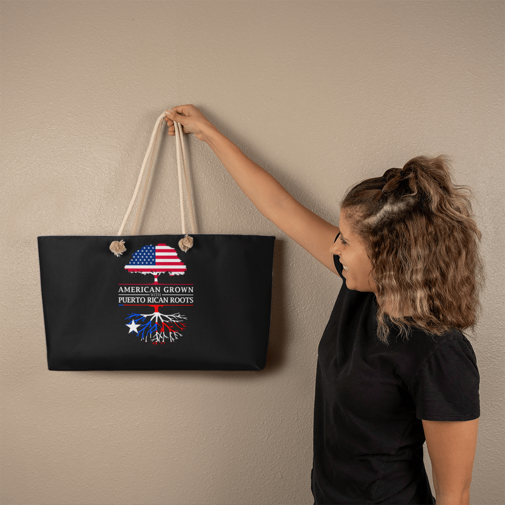 American Grown Puerto Rican Roots Puerto Rico Weekender Tote Bag