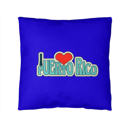 Almohada Decorativa Para Adentro o Afuera Yo <3 Puerto Rico - I <3 Puerto Rico Decorative Indoor/Outdoor Pillow  - Blue
