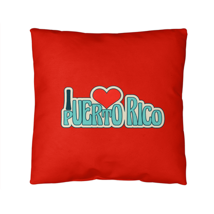 - Almohada Decorativa Para Adentro o Afuera Yo <3 Puerto Rico - I <3 Puerto Rico Decorative Indoor/Outdoor Pillow  - Red