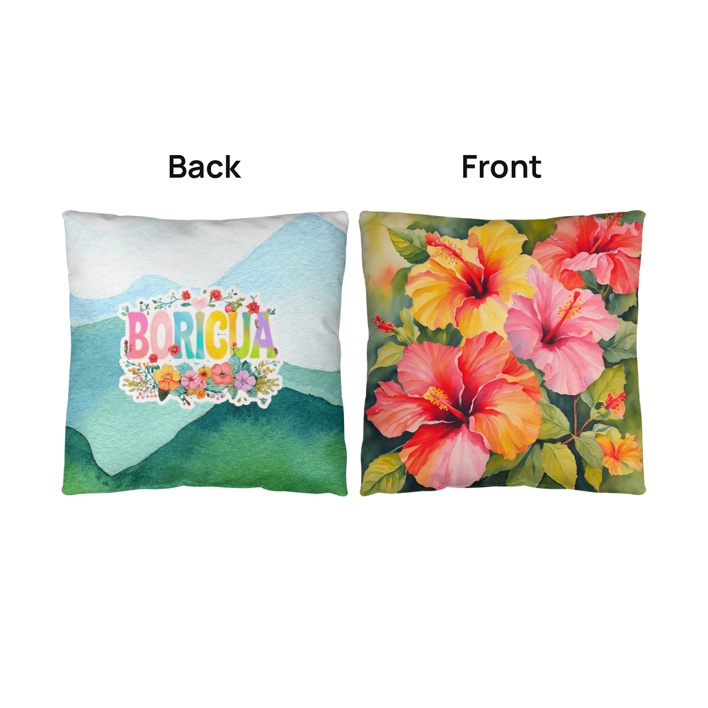 Boricua Puerto Rico Accent Decorative Indoor Outdoor Pillow