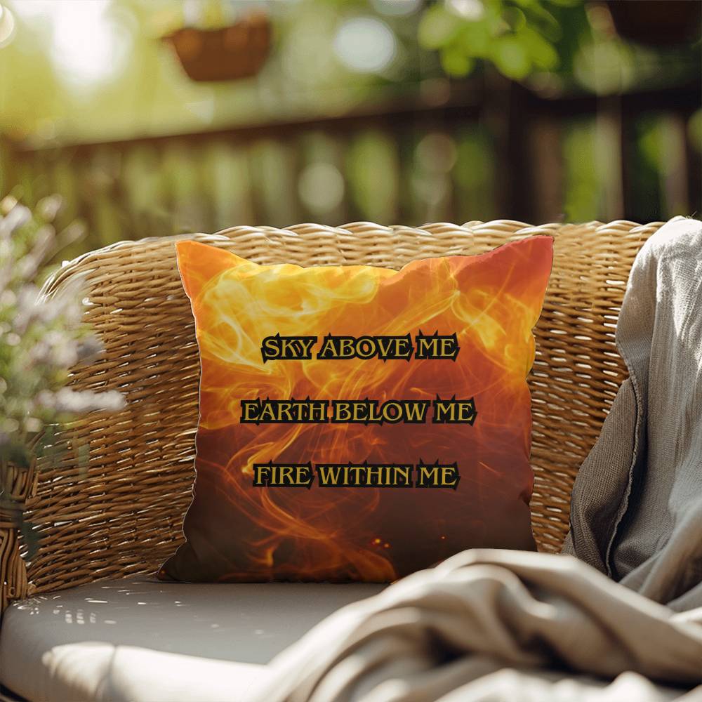 Fire Within Me Pillow (Sky Above, Earth Below)