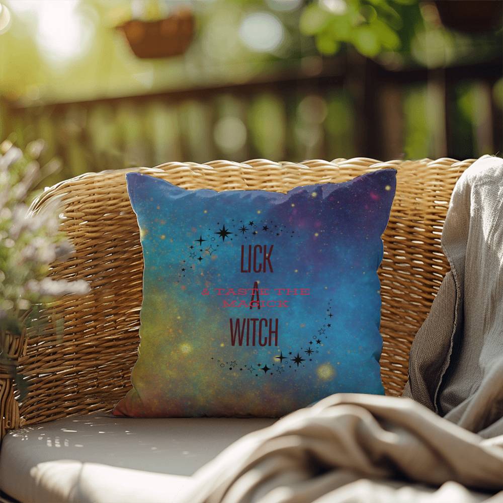 Lick A Witch (& Taste The Magick) Pillow