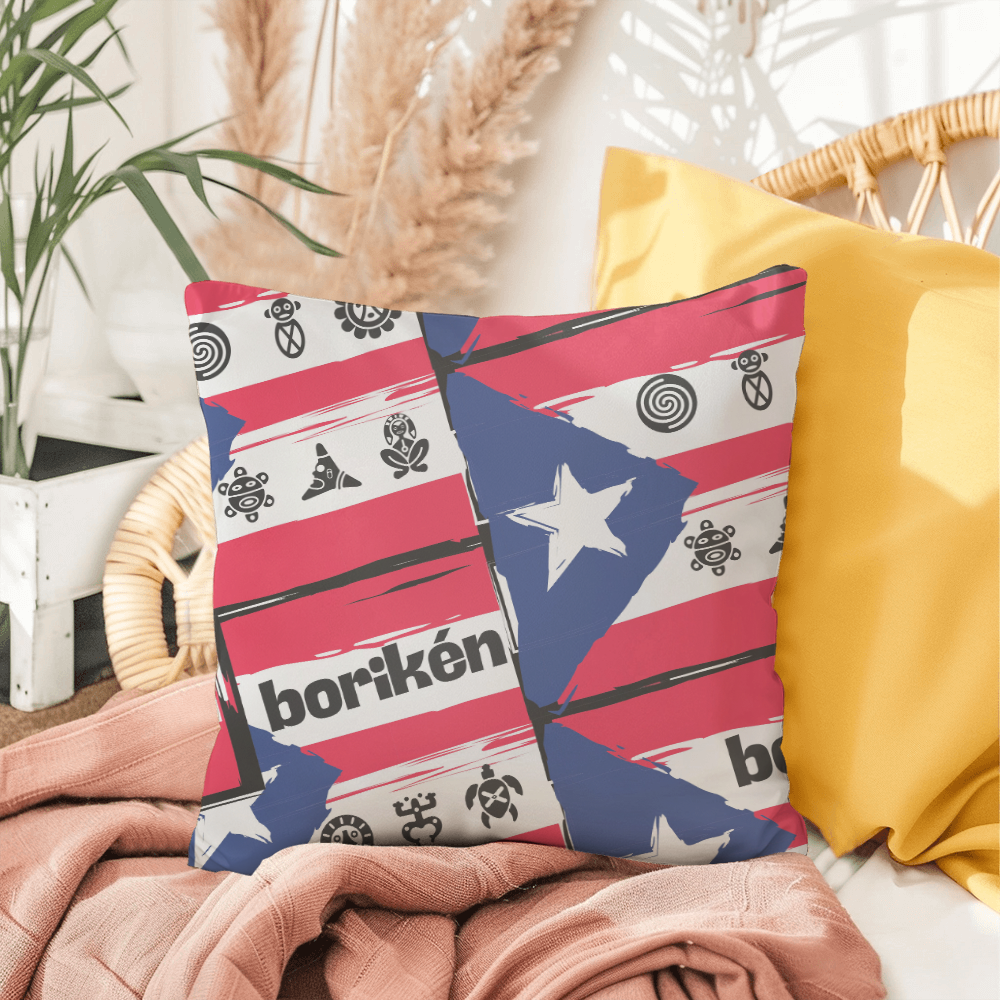 Borikén Indoor Outdoor Puerto Rico Accent Decorative Pillow