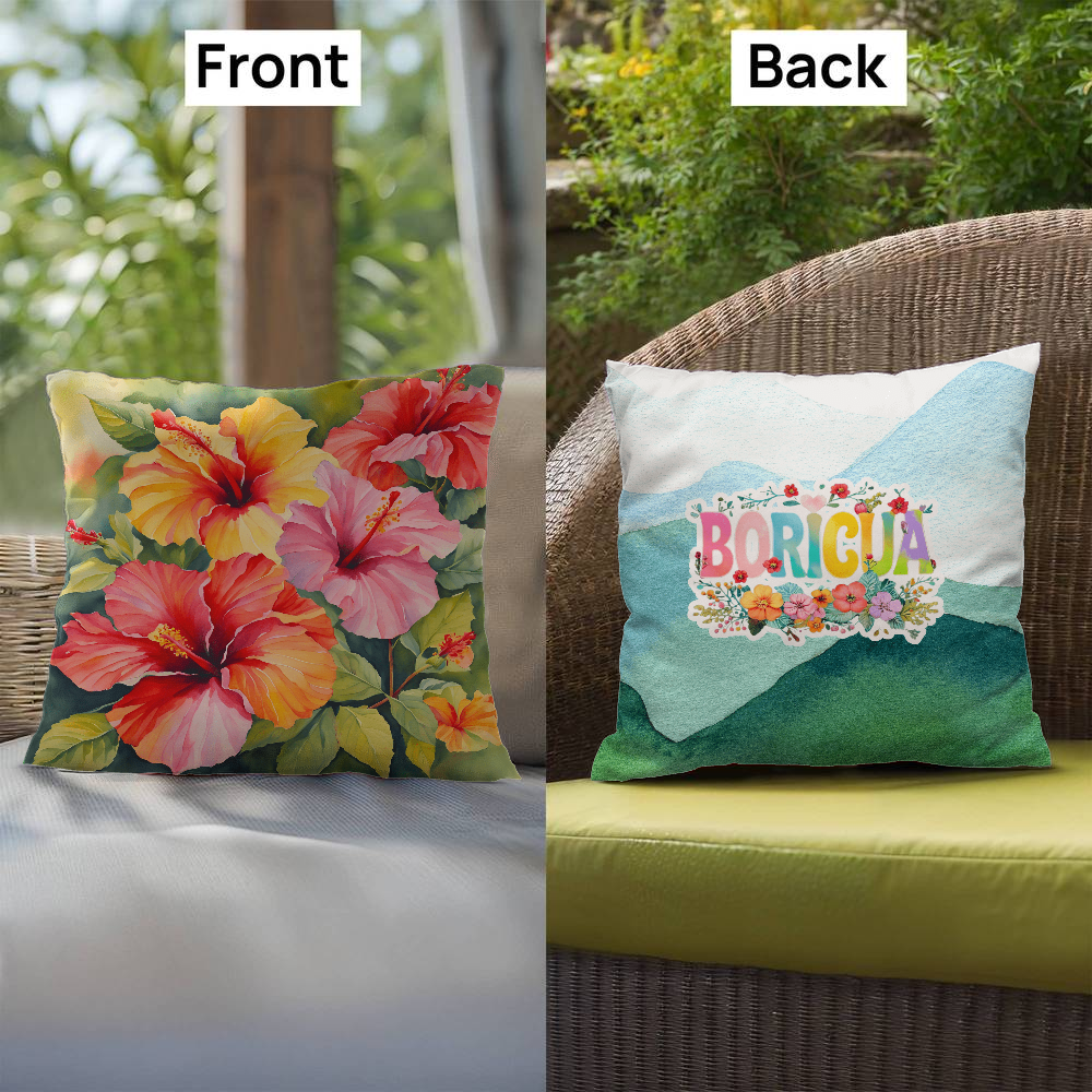 Boricua Puerto Rico Accent Decorative Indoor Outdoor Pillow