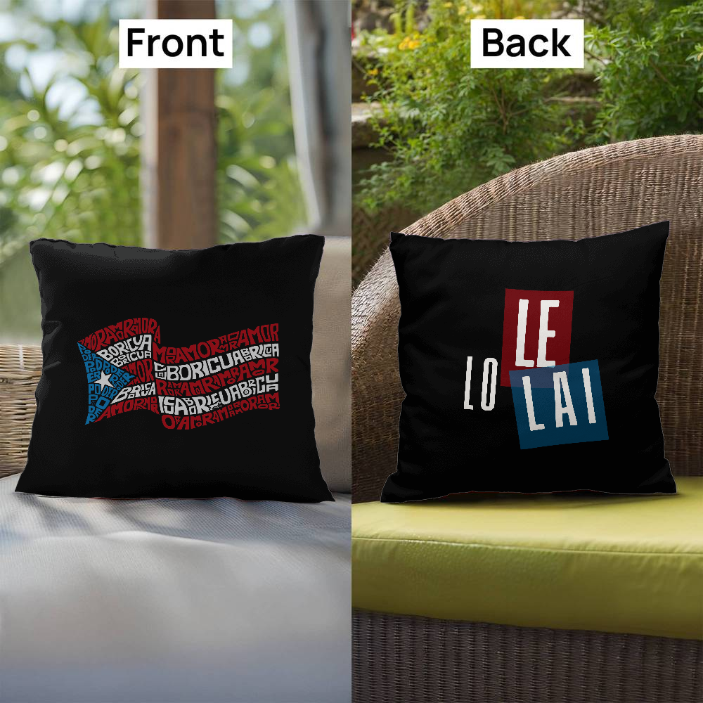 LeLoLai Puerto Rico Flag Indoor Outdoor Decorative Accent Pillow