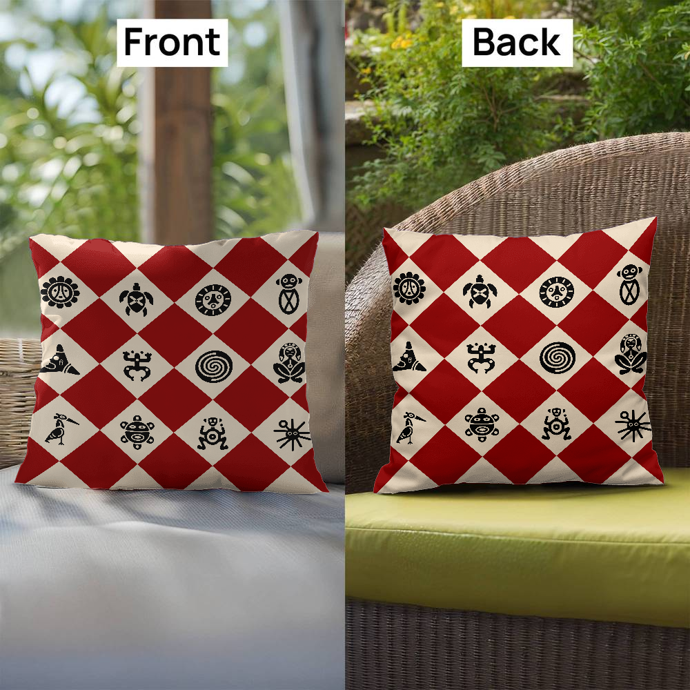 Taino Symbol Puerto Rico Decorative Accent Indoor Outdoor Pillow