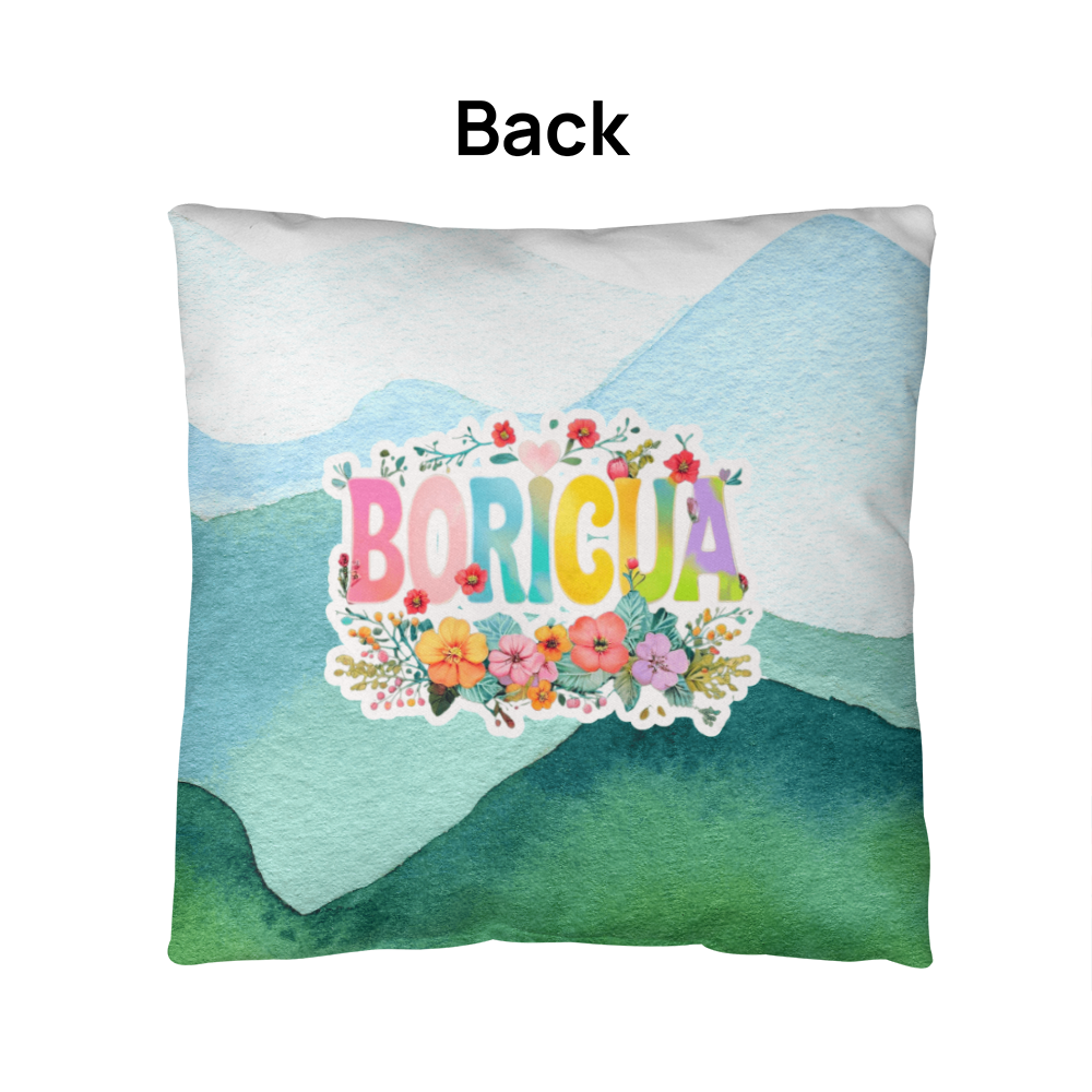 Boricua Puerto Rico Accent Decorative Indoor Outdoor Pillow