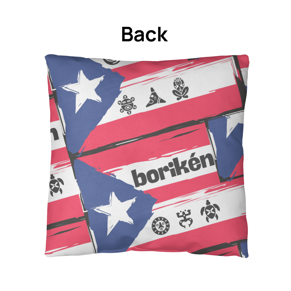 Borikén Indoor Outdoor Puerto Rico Accent Decorative Pillow