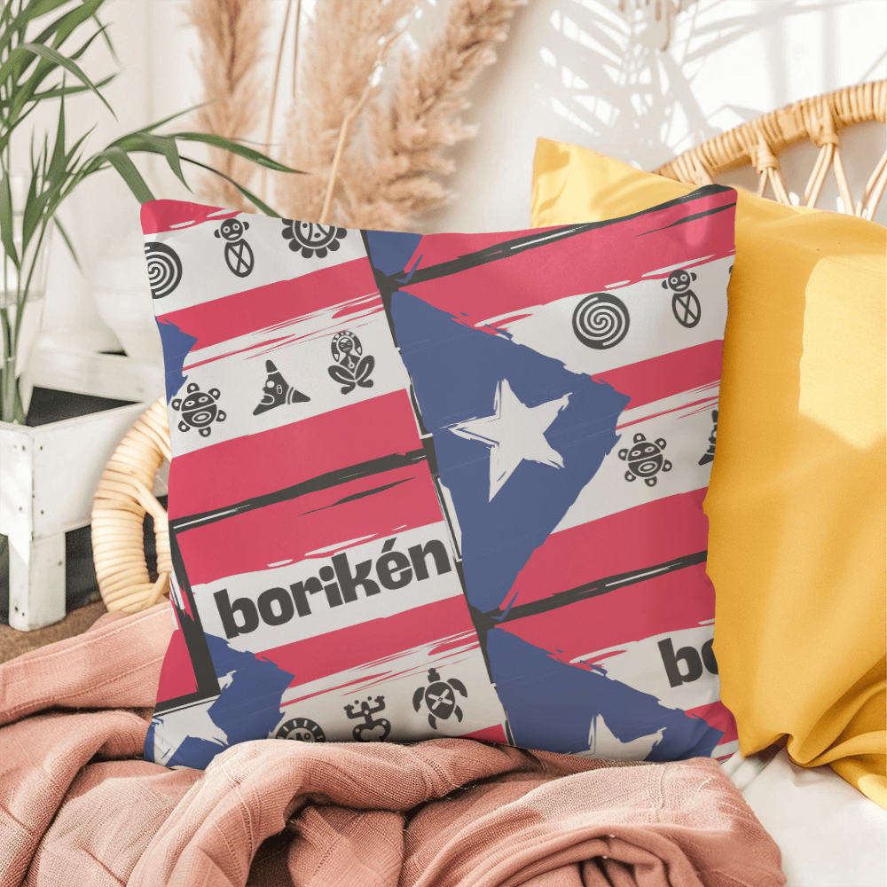 Borikén Indoor Outdoor Puerto Rico Accent Decorative Pillow