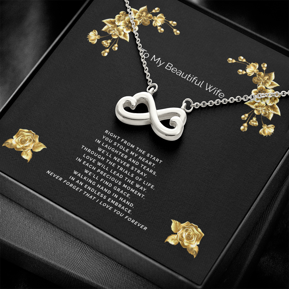 To My Beautiful Wife - Never Forget That I Love You Forever - Endless Love Pendant Necklace - Gift For Her