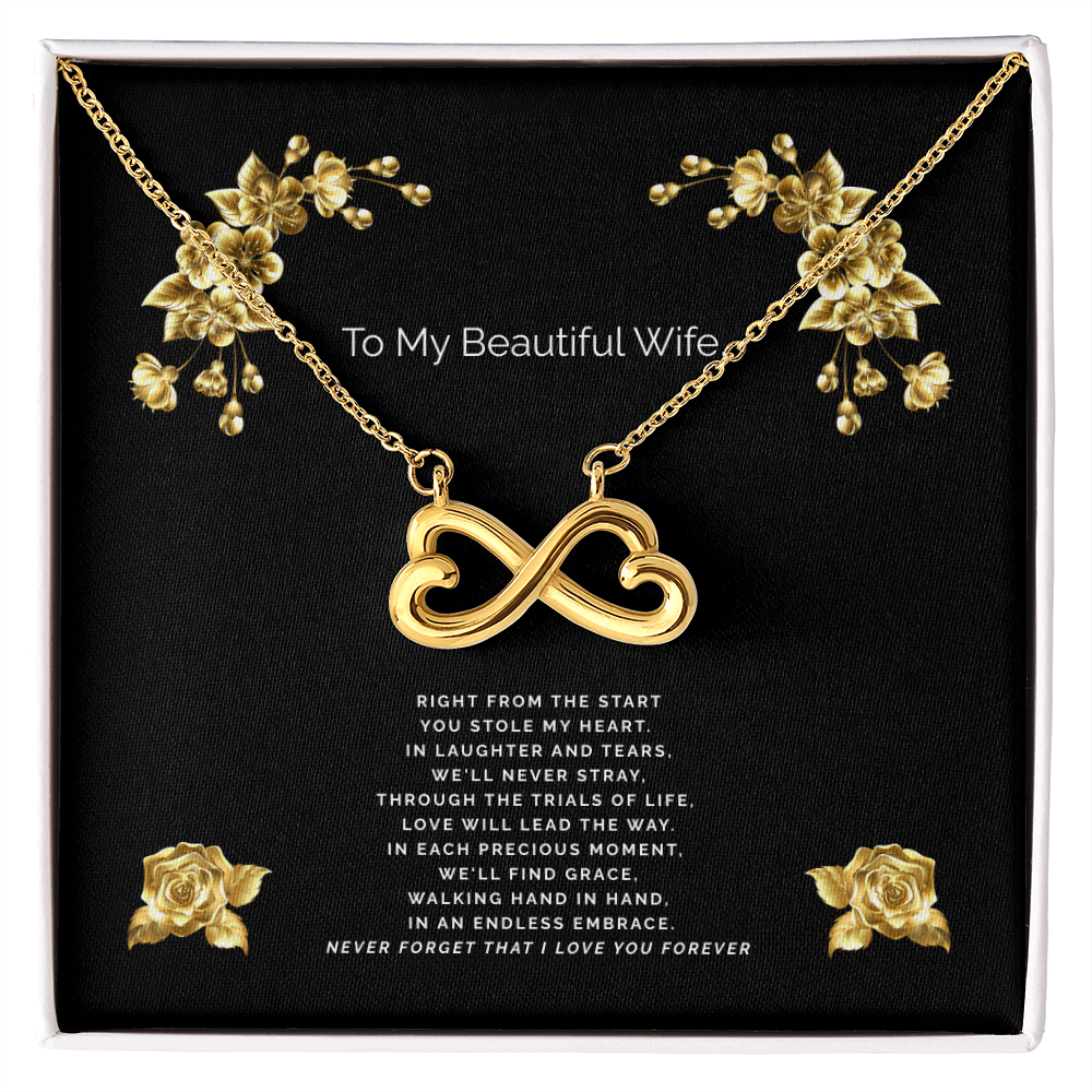 To My Beautiful Wife - Never Forget That I Love You Forever - Endless Love Pendant Necklace - Gift For Her