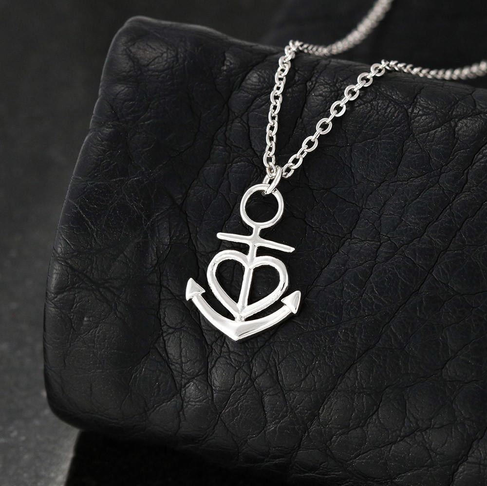 Gift for a Badass Woman: Artisan-Crafted Anchor Pendant Necklace