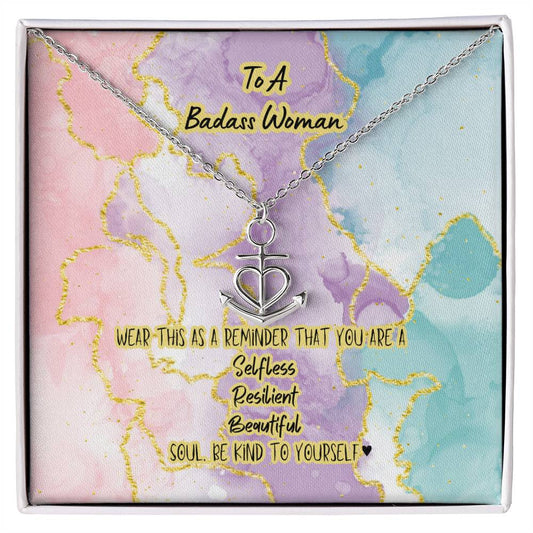 Gift for a Badass Woman: Artisan-Crafted Anchor Pendant Necklace