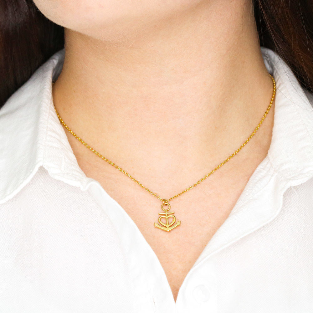 Gift for a Badass Woman: Artisan-Crafted Anchor Pendant Necklace