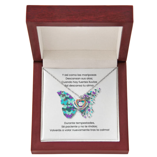 Resiliencia - Collar De Corona Y Corazón Para Ella - Regalo Para Cualquier Ocación
