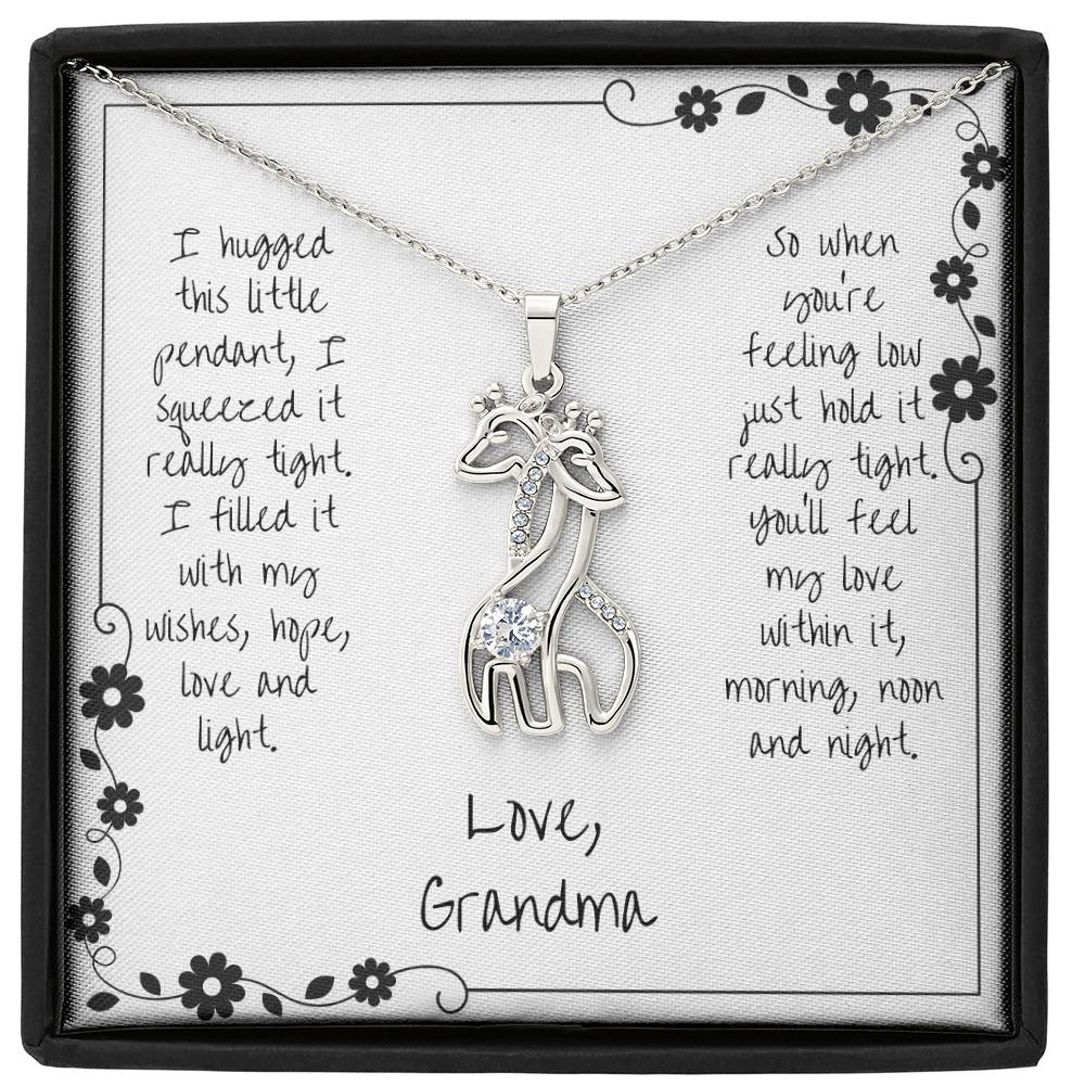 With Love, From Grandma- Giraffe Necklace