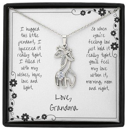 With Love, From Grandma- Giraffe Necklace